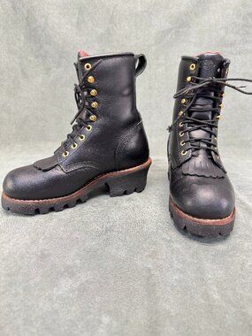 Chippewa Women’s Steel Toe Waterproof Work Boots Vibram Thinsulate Black Size 7M